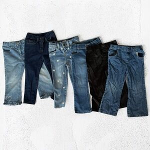 6 pairs of 3T Little Girl Pants and Jeans